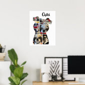 Hundeform-Foto-Collage-Poster Poster (Heimbüro)