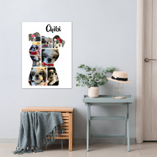 Hundeform-Foto-Collage-Poster Poster
