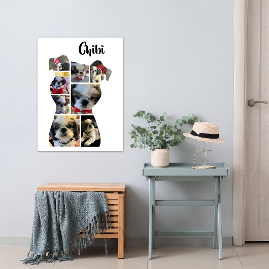 Hundeform-Foto-Collage-Poster Poster