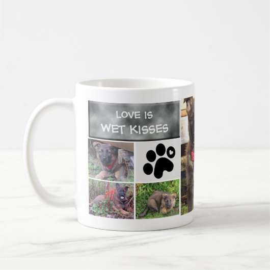 HundeFoto-Collagen-Tasse Kaffeetasse (Links)