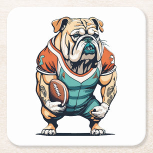 Hundefreund Basketballspieler Rechteckiger Pappuntersetzer