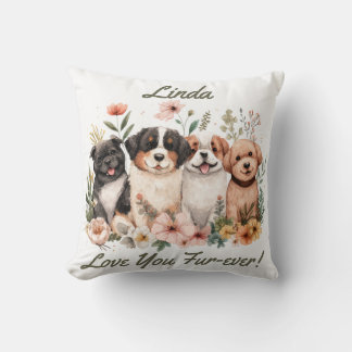 Hundefreund Benutzerdefinierter Name Liebe dich Fü Kissen
