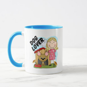 Hundefreund Blondes Mädchen T-Shirts und Geschenke Tasse
