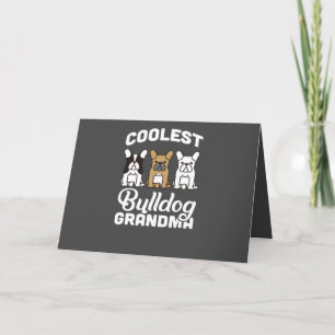 Hundefreund   Coolste Bulldoggen-Oma Lustiges Kost Feiertagskarte