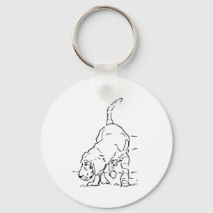 Hundefreund-Erinnerung, Beagle-Illustration Schlüsselanhänger