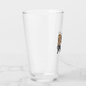 Hundefreund Leopardendruck Pfote Glas (Rechts)