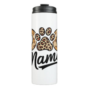 Hundefreund Leopardendruck Pfote Thermosbecher