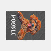 Hundefreund Mama | Poodle Dog Fleecedecke (Vorderseite (Horizontal))