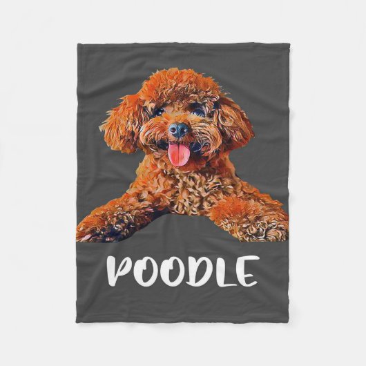 Hundefreund Mama | Poodle Dog Fleecedecke (Vorderseite)