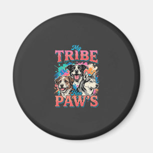 Hundefreund Mein Stamm Hat Pfoten Magnet