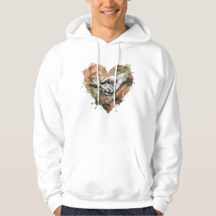Hundefreund Mensch-Tier-Bindung Aquarell-Herz Hoodie