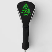 Hundefreund Pfotenabdruck Weihnachtsbaum 5 Golf Headcover (Vorderseite)
