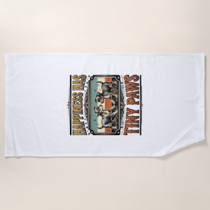 Hundefreund-Shirt Vintage Gravur Hunde Humor Desi Strandtuch