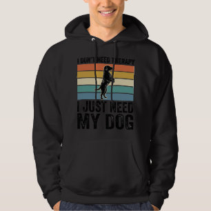 Hundefreund-Therapie-Zitat Vintage-Gravur-Design_1 Hoodie