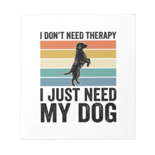 Hundefreund-Therapie-Zitat Vintage-Gravur-Design_1 Notizblock