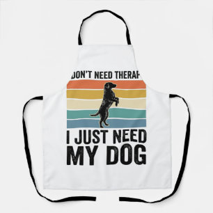 Hundefreund-Therapie-Zitat Vintage-Gravur-Design_1 Schürze