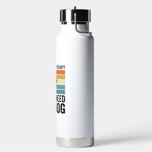 Hundefreund-Therapie-Zitat Vintage-Gravur-Design_1 Trinkflasche