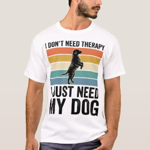 Hundefreund-Therapie-Zitat Vintage-Gravurdesign_1 T-Shirt