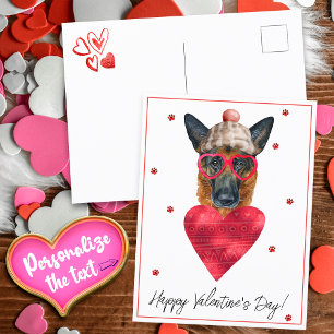 Hundefreund Valentinsgeschenk Deutscher Schäferhun Feiertagspostkarte