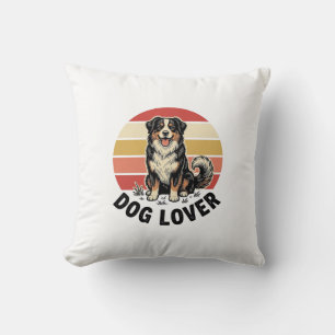 Hundefreund Vintage Gravur Süßer Hund Sonnenunterg Kissen