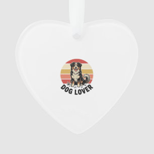 Hundefreund Vintage Gravur Süßer Hund Sonnenunterg Ornament