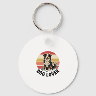 Hundefreund Vintage Gravur Süßer Hund Sonnenunterg Schlüsselanhänger