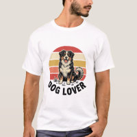 Hundefreund Vintage Gravur Süßer Hund Sonnenunterg