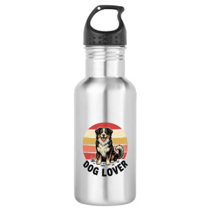 Hundefreund Vintage-Stich Cuter Hund Sonnenunterga Edelstahlflasche