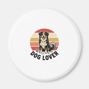 Hundefreund Vintage-Stich Cuter Hund Sonnenunterga Magnet