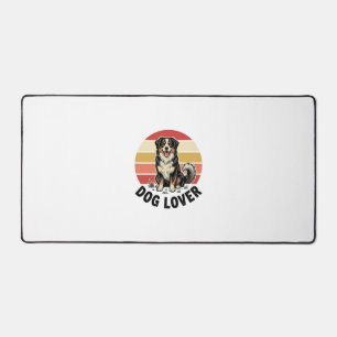 Hundefreund Vintage-Stich Cuter Hund Sonnenunterga Schreibtischunterlage