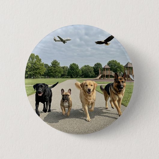 Hundefreunde Button (Vorderseite)