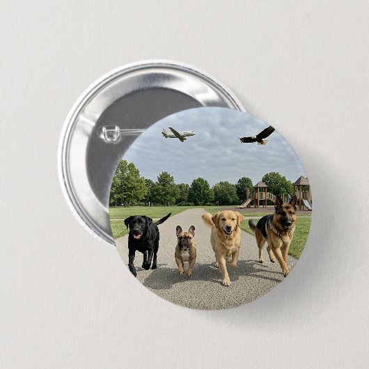 Hundefreunde Button (Vorne & Hinten)