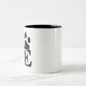 Hundefreunde der Welpen-Liebe Zweifarbige Tasse (Mittel)