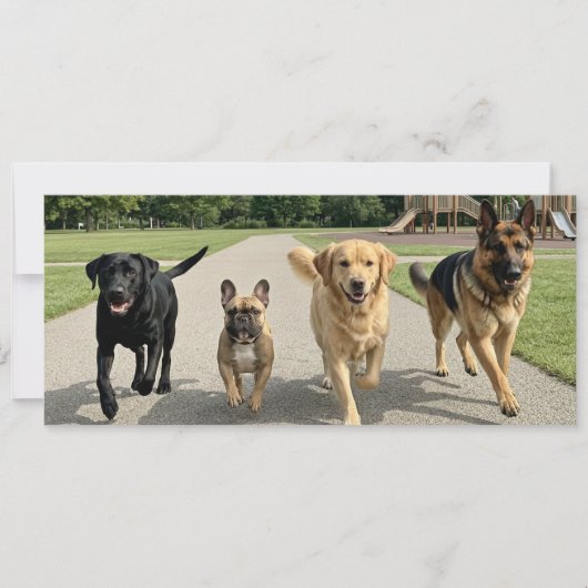 Hundefreunde Einladung (Vorderseite)