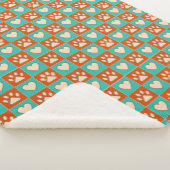 Hundefreunde Gestaltungsmuster und Herz-Muster Sherpadecke (3/4)