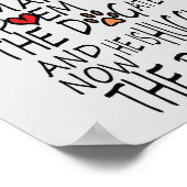 Hundefreunde können sich ein lustiges Plakat gönne (Ecke)