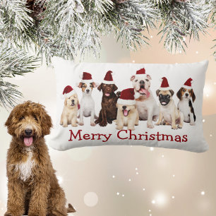 Hundefreunde, Niedliche Weihnachtshunde, Lendenkissen
