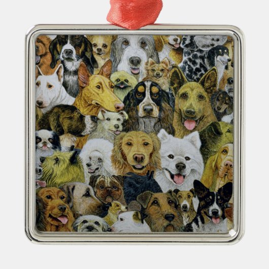 Hundefreunde Ornament Aus Metall (Vorne)