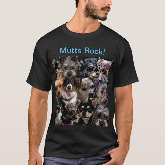 Hundefreunde T - Shirt mit vielen Hundebildern (Vorderseite)