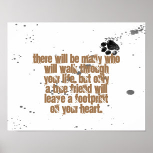 Hundefreunde zitieren Plakatdruckdesign Poster