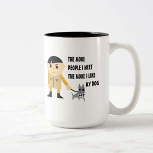 Hundefreunde Zweifarbige Tasse