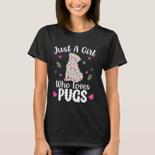 Hundefreundin Nur Ein Mädchen Das Mops Haustiere H T-Shirt