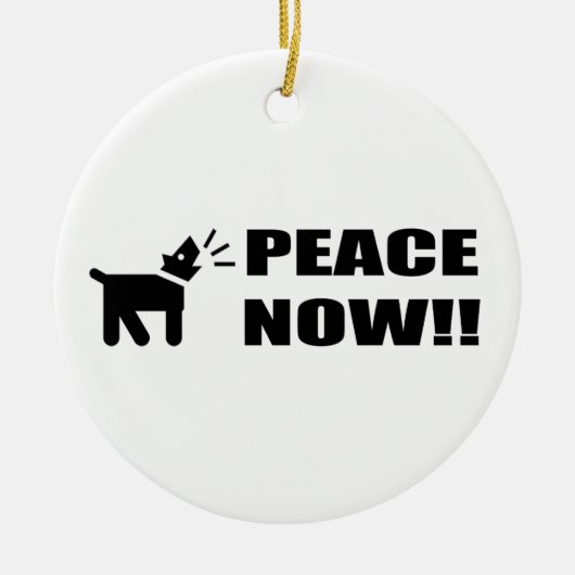 Hundefrieden Keramik Ornament (Vorne)