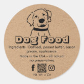 Hundefutter für hausgemachte Leckereien Runder Aufkleber (Vorderseite)