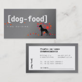 Hundefutter große DAne Visitenkarte (Vorne/Hinten)