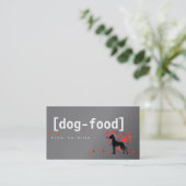 Hundefutter große DAne Visitenkarte (Stehend Vorderseite)