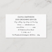 Hundefutter und Heimtiersalon Visitenkarte (Rückseite)