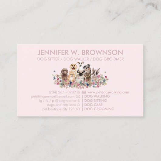 Hundefutterdienst Niedlich Visitenkarte (Rückseite)