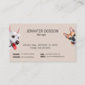 Hundefütterung Wasserfarbe Visitenkarte (Rückseite)