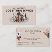 Hundefütterung Wasserfarbe Visitenkarte (Vorne/Hinten)